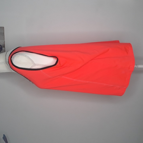 Full Beauty Sports neon orange and black tank top - Picture 5 of 8